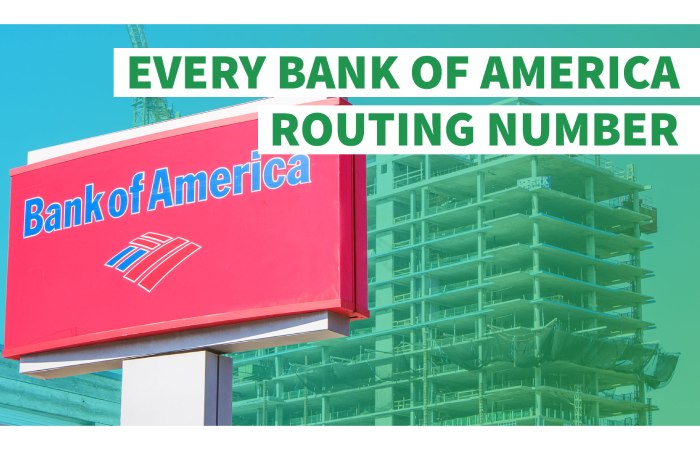 Bank of America VA Routing Number